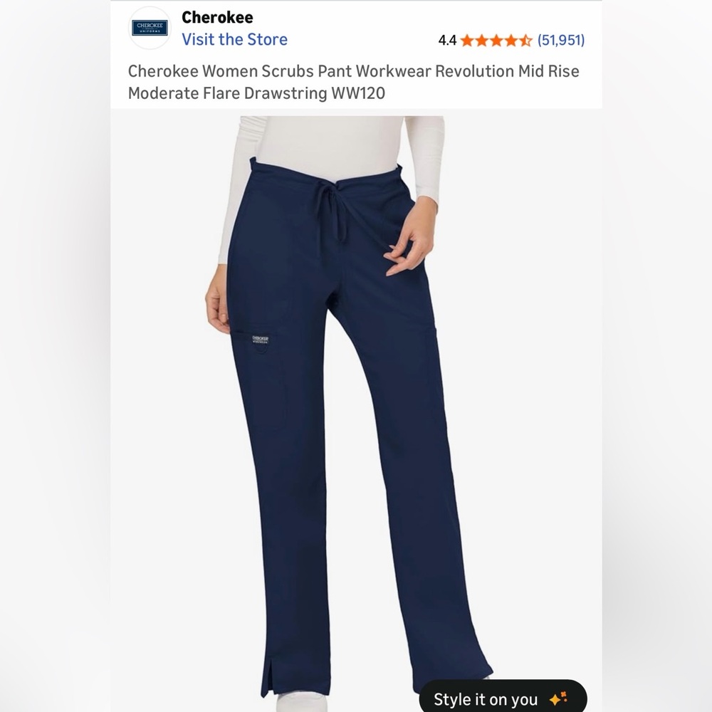 EUC Cherokee Women's Navy Blue Scrub Set - Picture 11 of 15